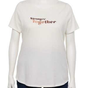 Sonoma Graphic Tee White STRONGER TOGETHER 3X